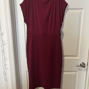 Express Deep Red Midi Dress
